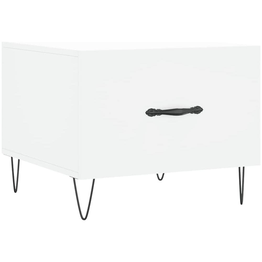 Tavolino Da Salotto Bianco 50x50x40 Cm In Legno Multistrato - Foto 2