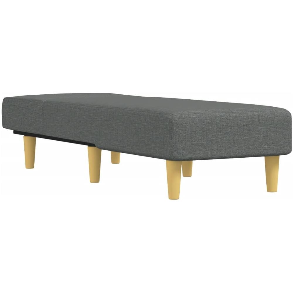 Chaise Longue In Tessuto Grigio Scuro - Foto 3