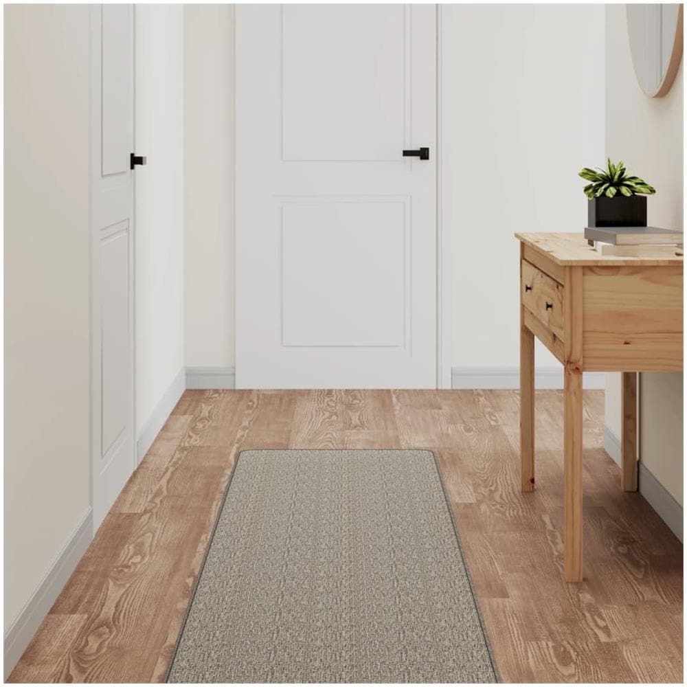 Tappeto Corsia Aspetto Sisal Tortora 50x150 Cm - Foto 1