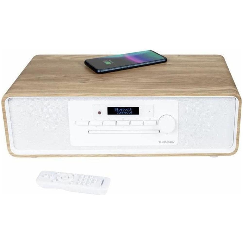 SISTEMA STEREO 60W BT DAB+ LEGNO WHITE - Foto 1