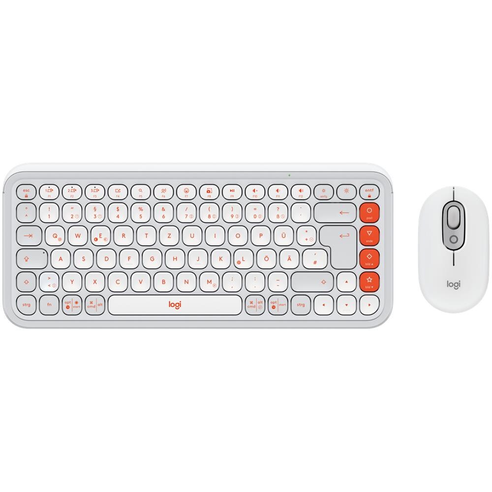 Tastiera Wireless 920-013107  Colore Arancione, Bianco - Foto 1
