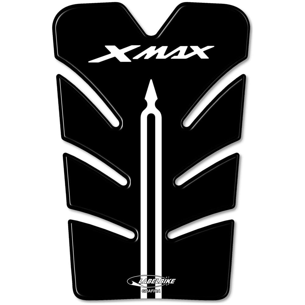 Adesivo 3D Sportello Serbatoio X Max Paraserbatoio Per Scooter Yamaha Xmax 2010-2013 Nero-Bianco - Foto 1