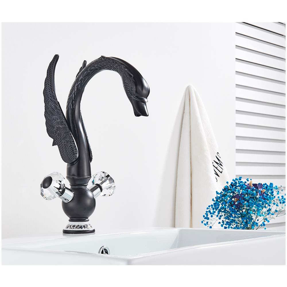 Rubinetto per lavabo da bagno, Blackswan, tipo M130, modello Black Swan, misura 33 cm - Foto 2