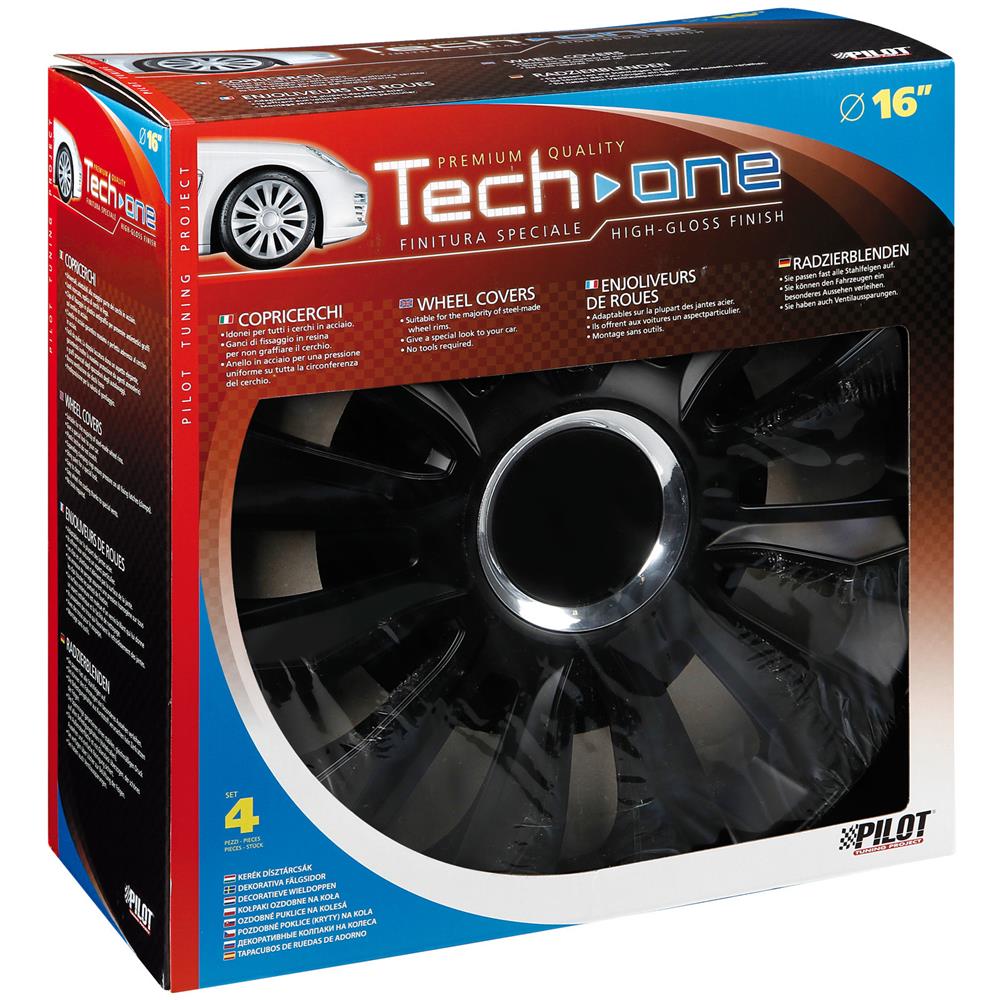 Copricerchi Auto Universali 16 Pollici Tech-one Avalone Pro Black 31528 - Foto 7