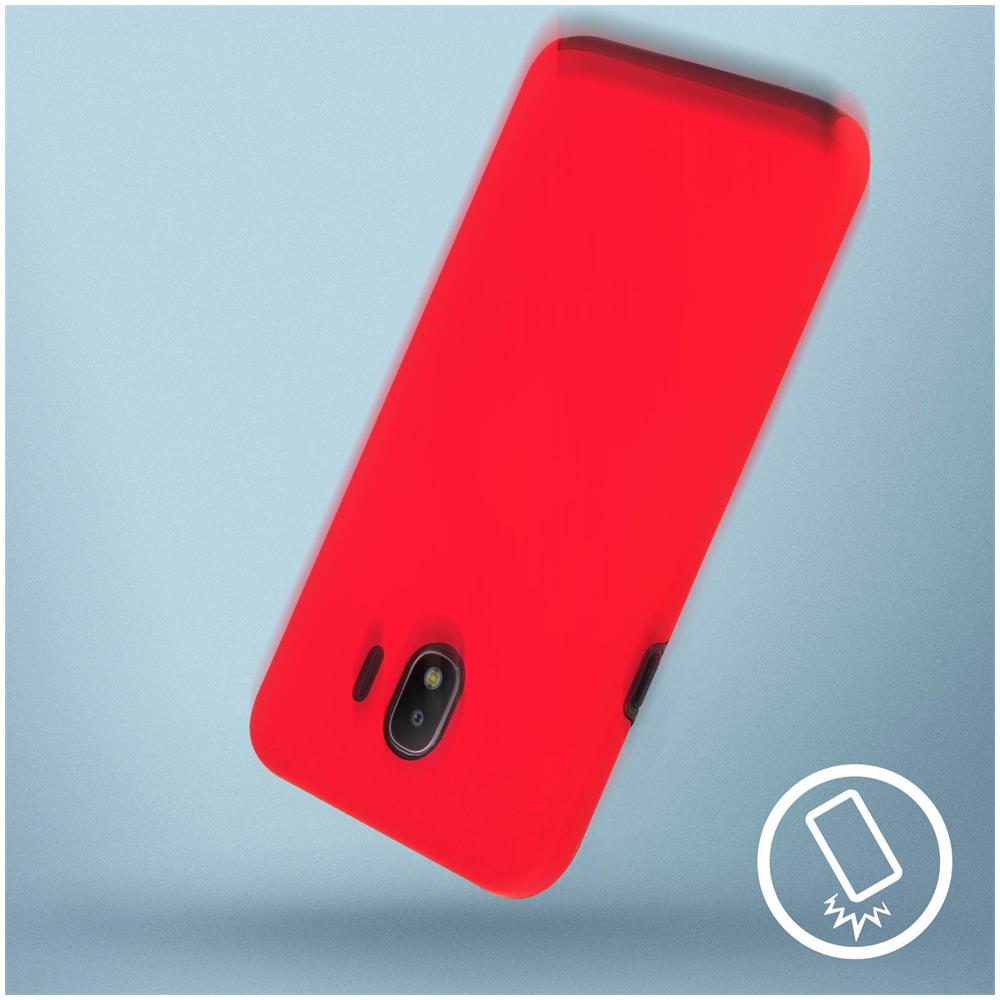 Cover Samsung Galaxy J4 Protezione Silicone + Retro Rigido - Rossa - Foto 5