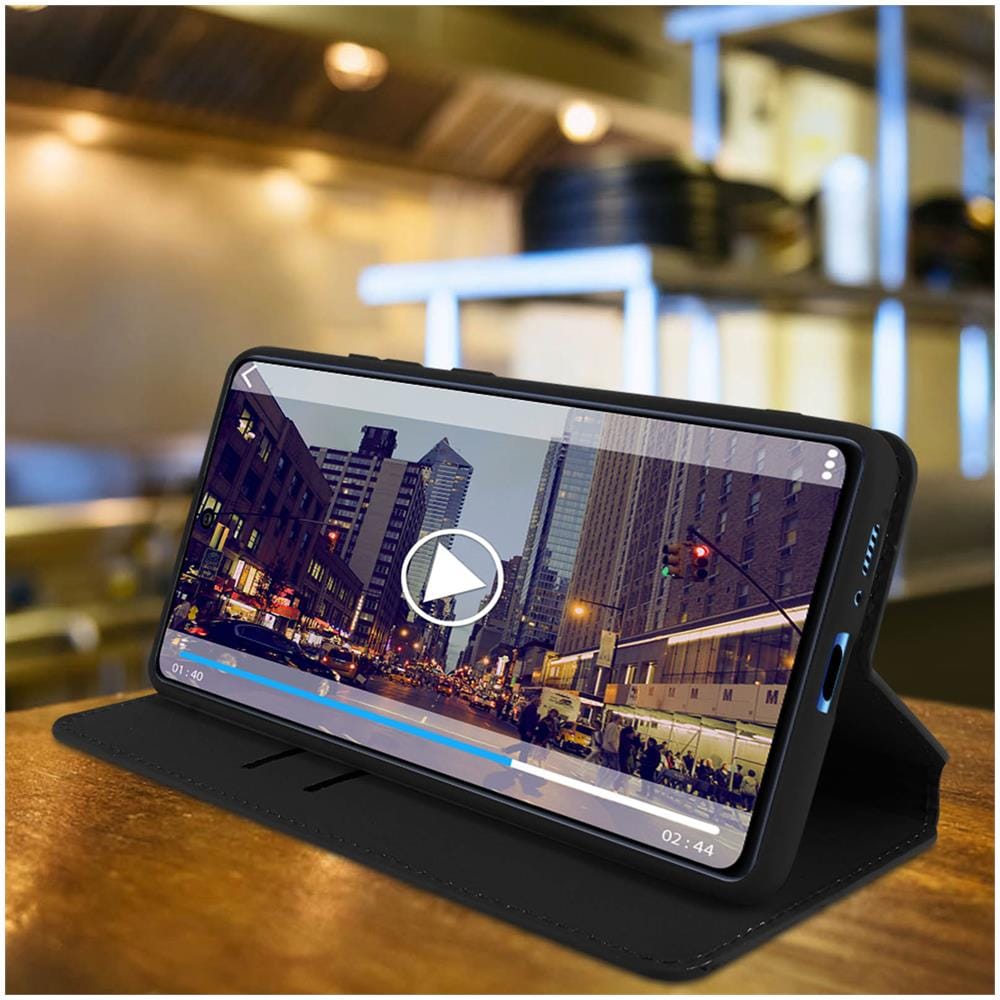 Custodia Samsung Galaxy S10 Lite Portacarte Funzione Supporto Similpelle Nero - Foto 5