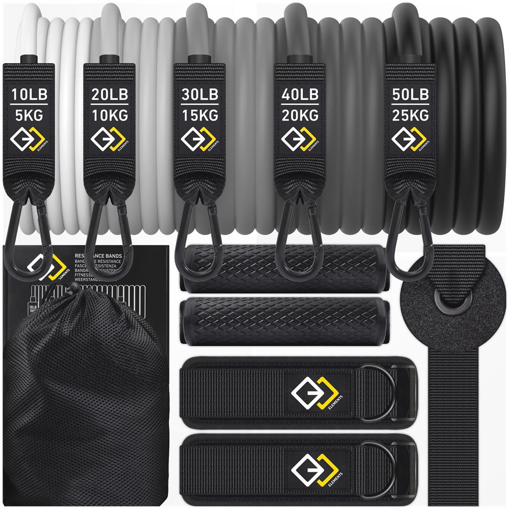 Elastici Fitness - Kit Fasce Elastiche Di Resistenza Premium - Attrezzi Palestra Per Esercizi, Sport, Allenamento - Foto 2