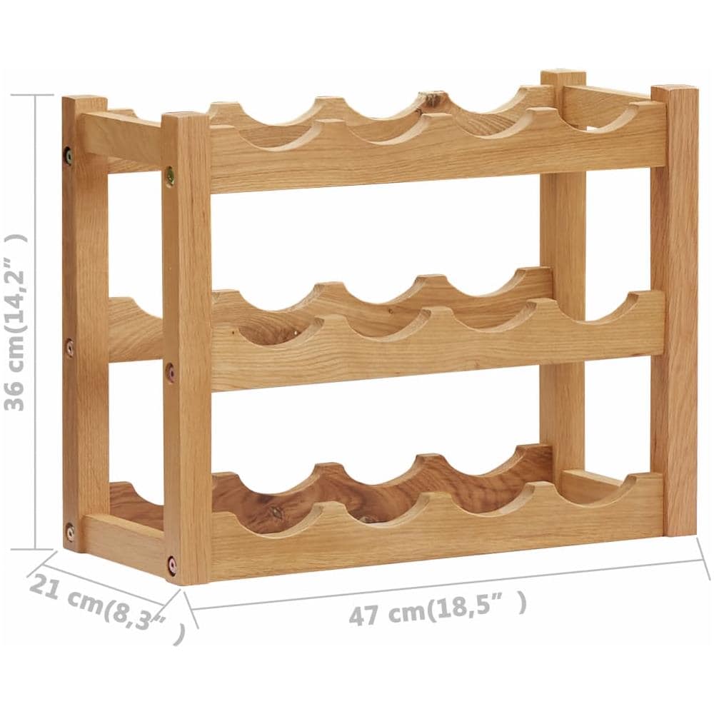 Cantinetta Per 12 Bottiglie 47x21x36 Cm In Legno Massello Di Rovere - Foto 5