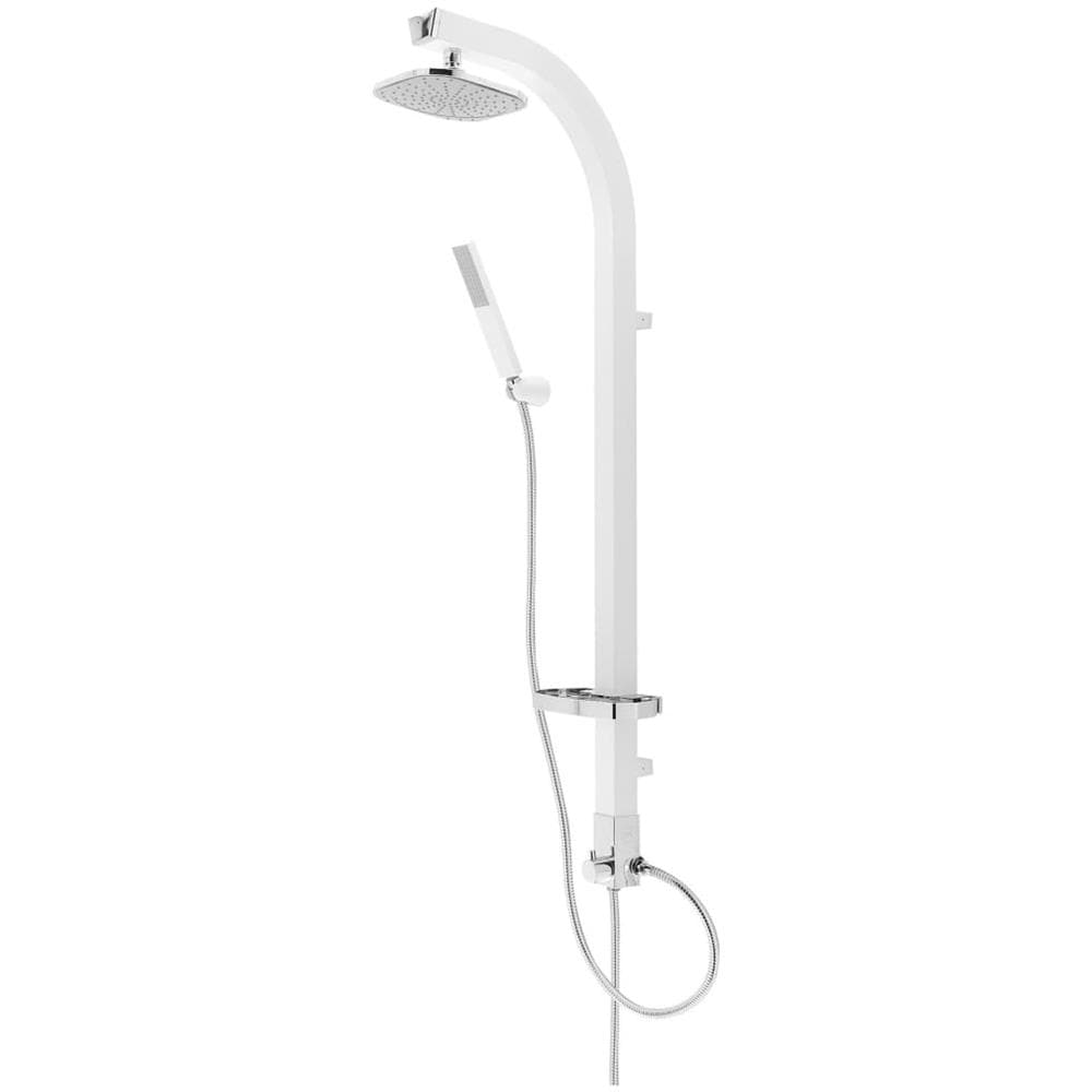 Set Soffione Doccia MADAGASKAR Bianco Cromato - Foto 1