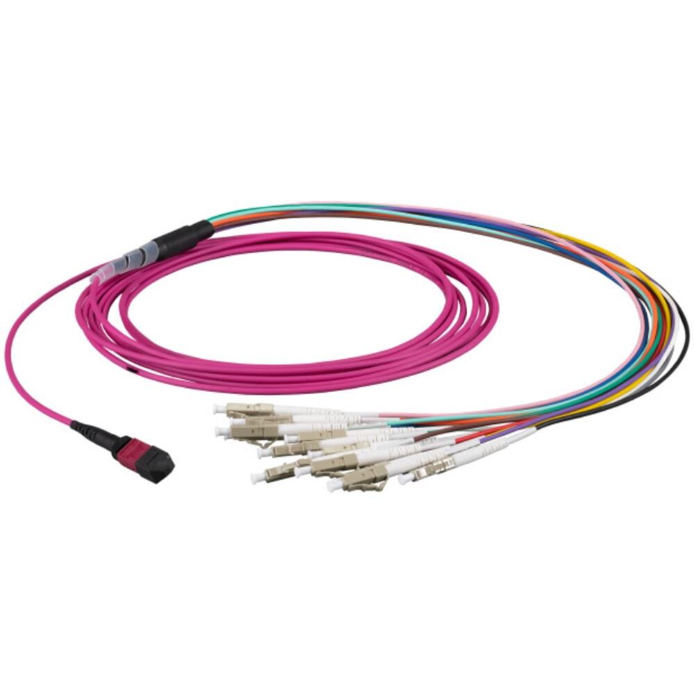 Cavo Patch A 12 Fibre Multiconnessione Mtp-f / lc Om4 2m - Foto 1