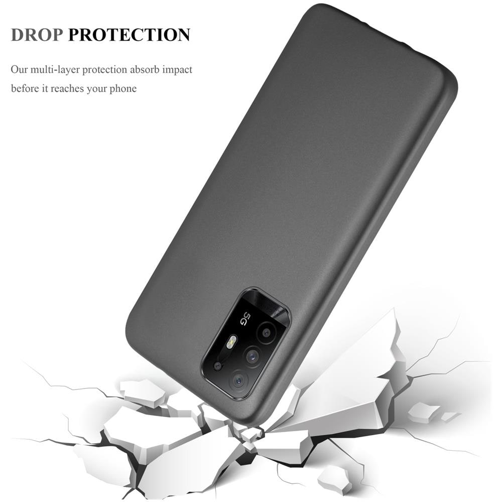 Custodia Compatibile Con Oppo A94 5g In Grigio Metallico - Coperchio Protettivo In Silicone Tpu Flessibile - Foto 6