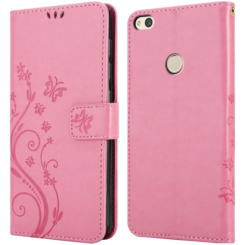 Cadorabo Custodia Compatibile Con Huawei P8 Lite 2017 In Rosa Fiore - Coperchio Protettivo In Design Floreale Con Chiusura Magnetica, Funzione Stand E Slot Per Carte - Foto 8
