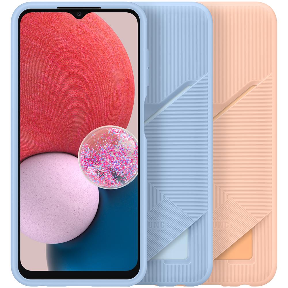 Cover Con Card Slot Case Samsung Ef-oa135tlegww Per Galaxy A13 Sm-a135f Blu - Foto 2