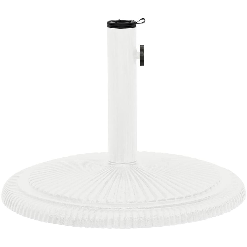 Base Per Ombrellone Bianca 45x45x30 Cm In Ghisa - Foto 2
