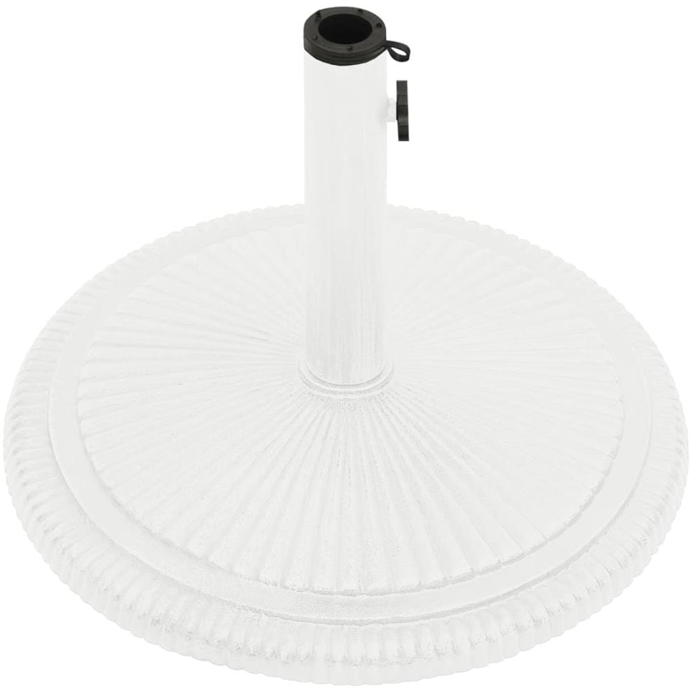 Base Per Ombrellone Bianca 45x45x30 Cm In Ghisa - Foto 3