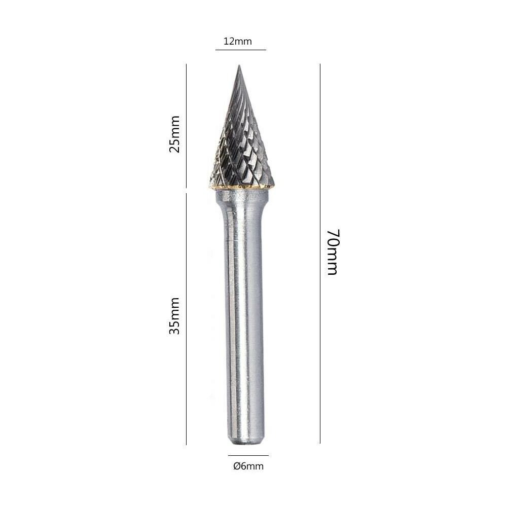 Fresa Da Trapano 25 Mm Gambo 6mm Punta Rotante Per Intaglio Legno Acciaio Ferro Mx1225m06 - Foto 2