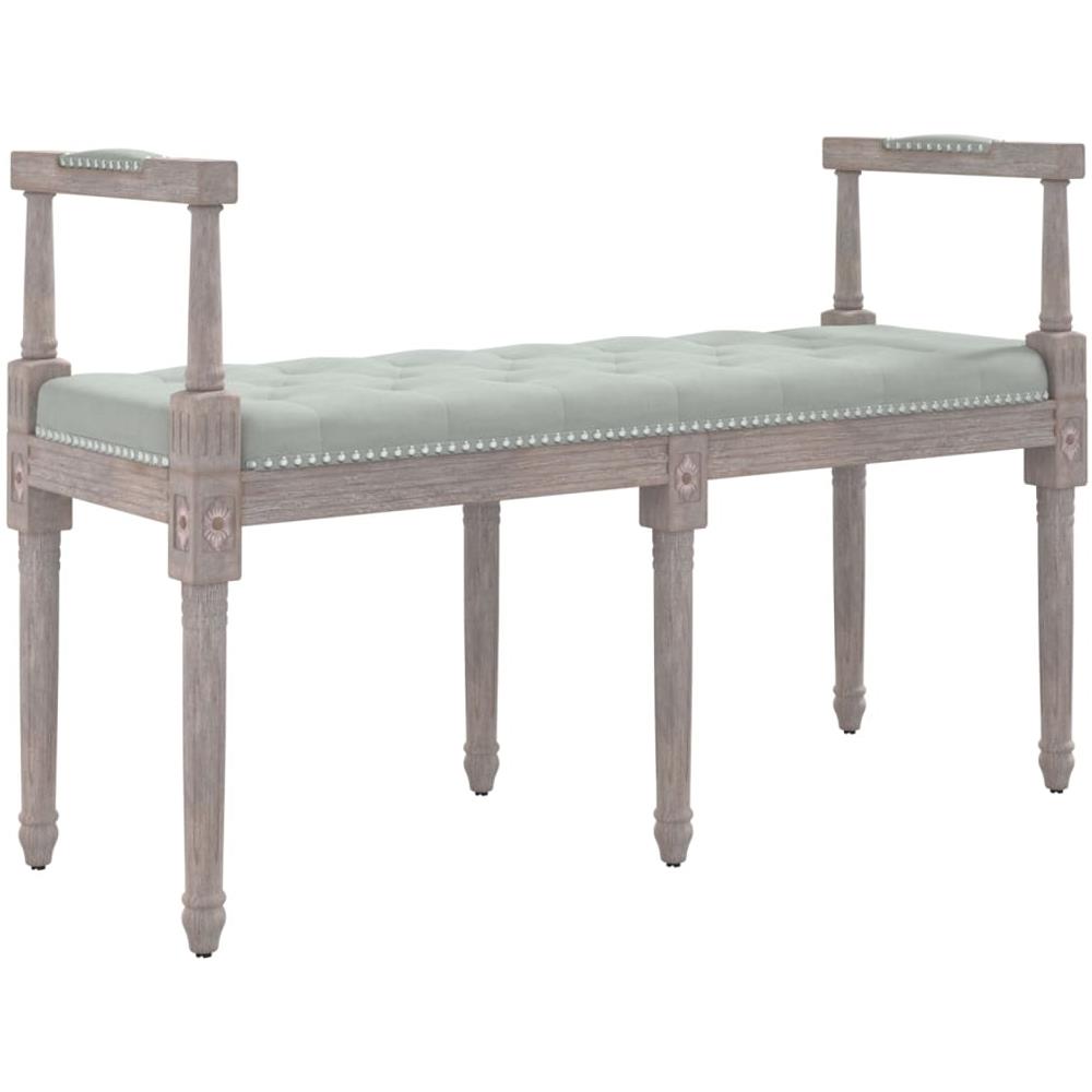 Panca Grigio Chiaro 110x40x70 Cm In Velluto - Foto 2