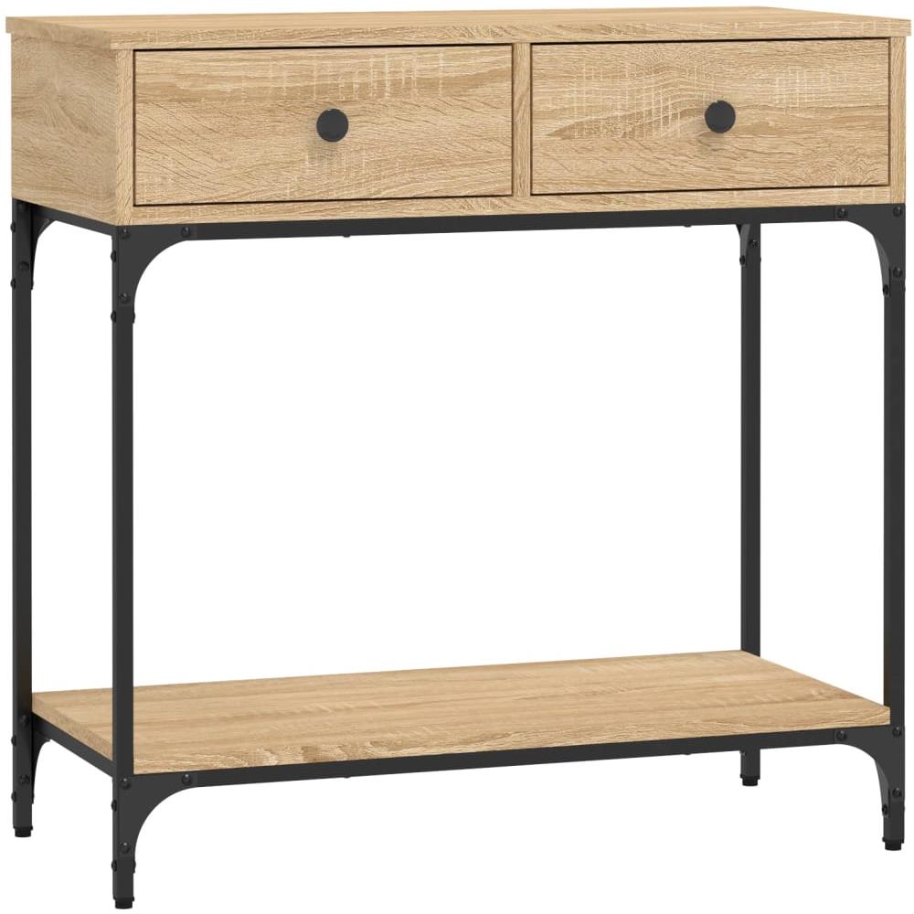 Tavolino Consolle Rovere Sonoma 75x34,5x75cm Legno Multistrato - Foto 2