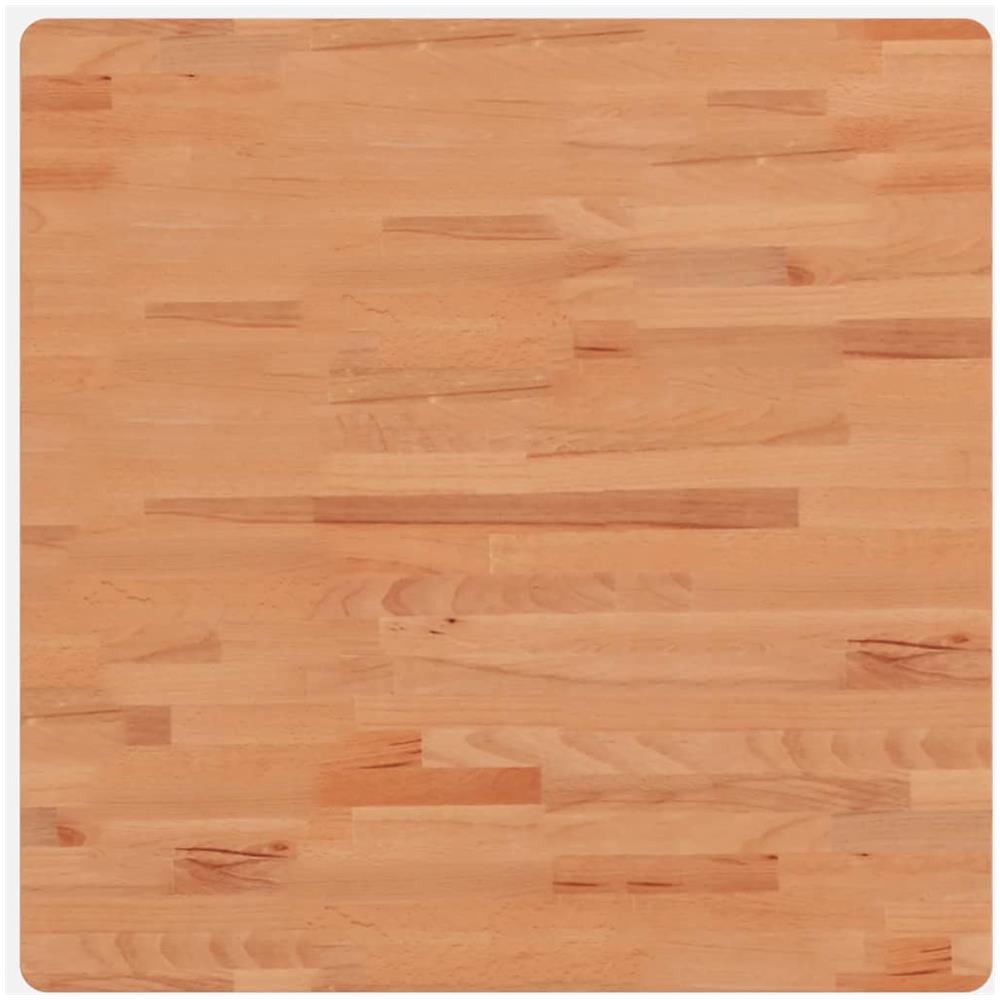 Piano Per Tavolo 70x70x4 Cm Quadrato Legno Massello Di Faggio - Foto 2