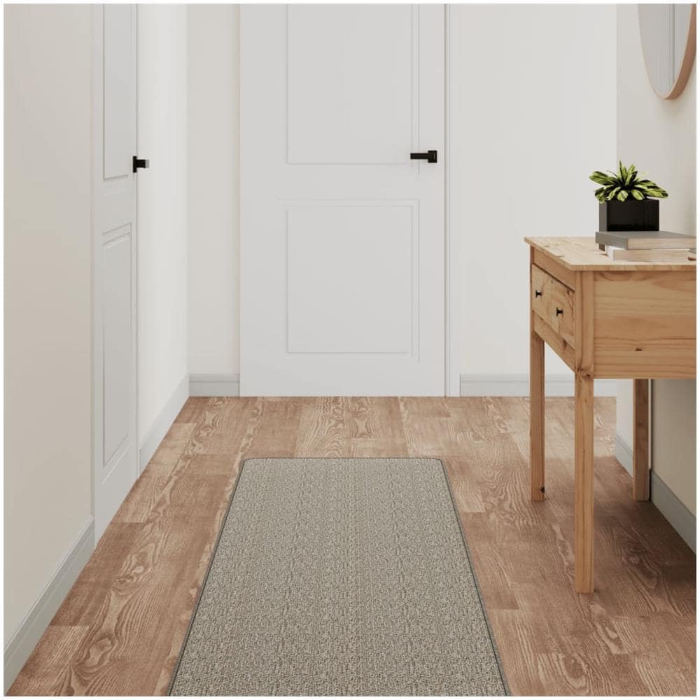 Tappeto Corsia Aspetto Sisal Tortora 50x200 Cm - Foto 1