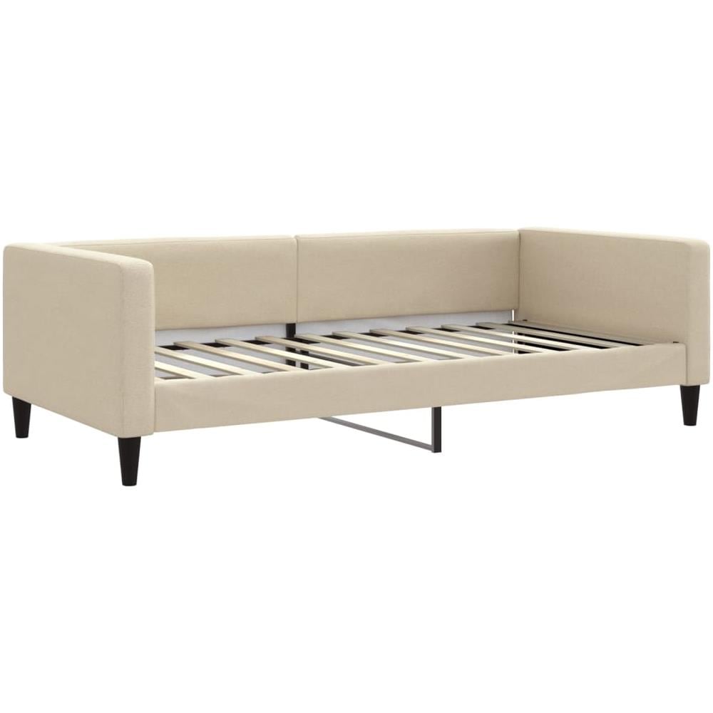 Letto Da Giorno Crema 100x200 Cm In Tessuto - Foto 1