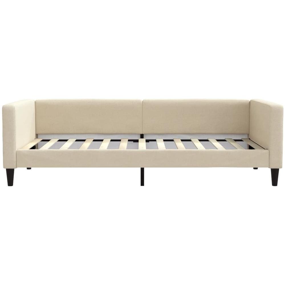 Letto Da Giorno Crema 100x200 Cm In Tessuto - Foto 2