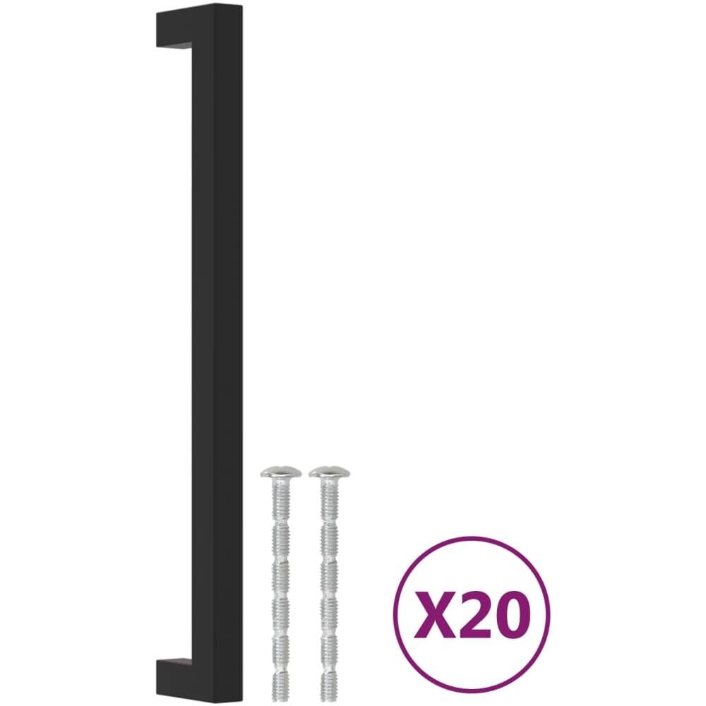 Maniglie per Mobili 20 pz Nere 224 mm in Acciaio Inox - Foto 2