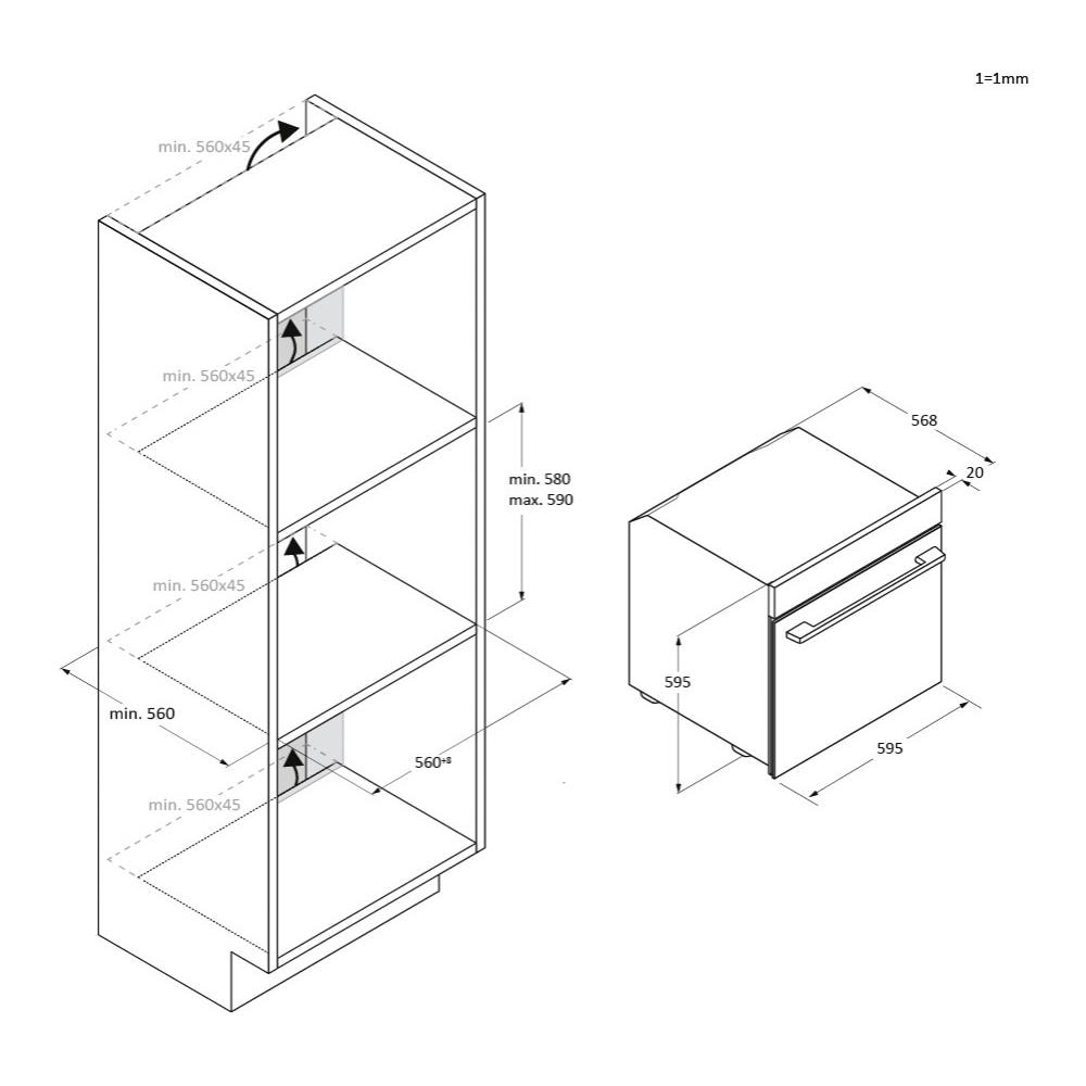 Forno Elettrico da Incasso 33703858 Capacità 78 L Multifunzione Ventilato Potenza 3300 W Colore Nero - Foto 10