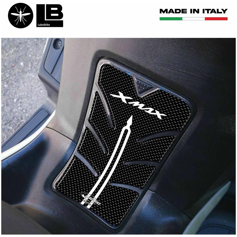 Adesivo 3D Sportello Serbatoio X Max Paraserbatoio Per Scooter Yamaha Xmax 2010-2013 Carbonio-Bianco - Foto 2