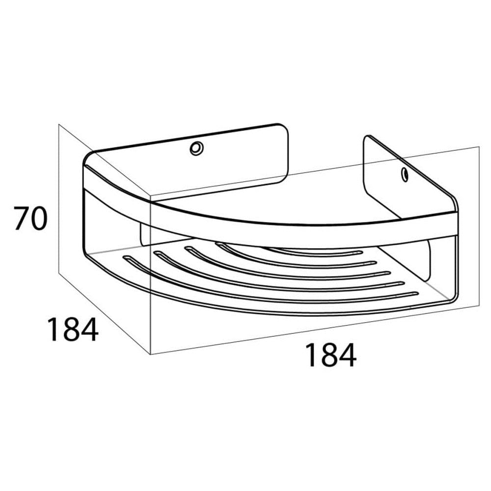 Mensola Da Bagno Angolare Caddy Cromata 1400430346 - Foto 5