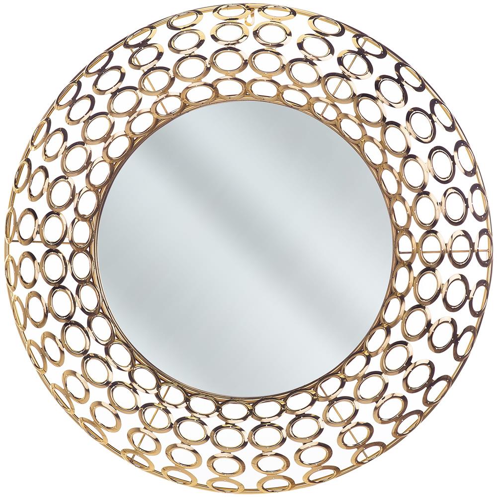 Specchio Da Muro In Color Oro Ø80 Cm Bourdon - Foto 1