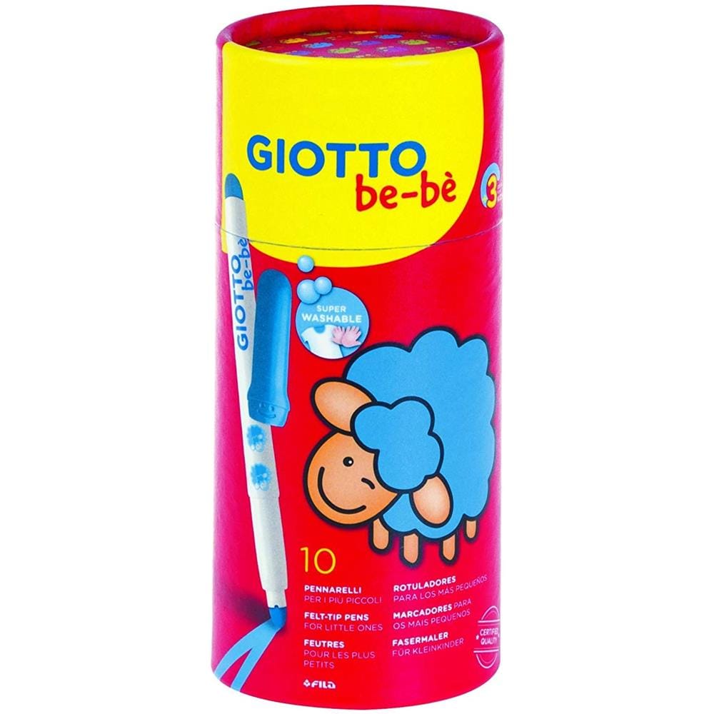 Giotto Be-b㨠469500 Pennarelli Colori Assortiti - Barattolo 10 Pz - Foto 1