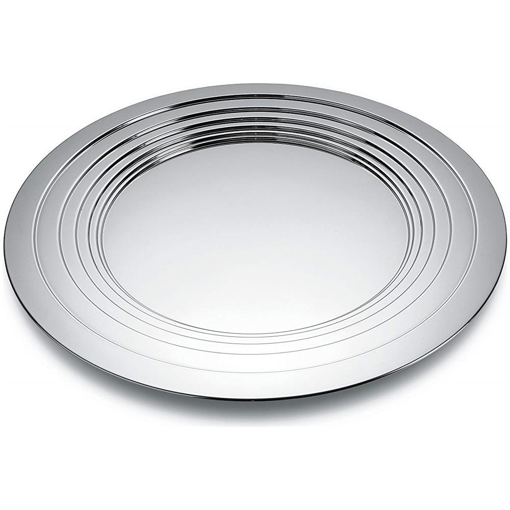 Le Mdl03 Le Cerchie, Vassoio / centrotavola In Acciaio Inossidabile 18/10, Colore: Argento, Finitura Lucida - Foto 1