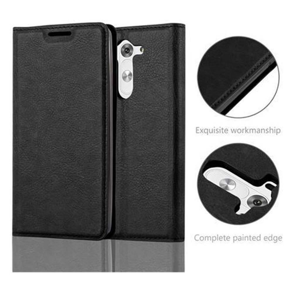 Custodia Compatibile Con Lg G3 Mini / G3 S In Nero Di Notte - Coperchio Protettiva Con Chiusura Magnetica, Funzione Stand E Tasca Per Le Carte - Foto 7