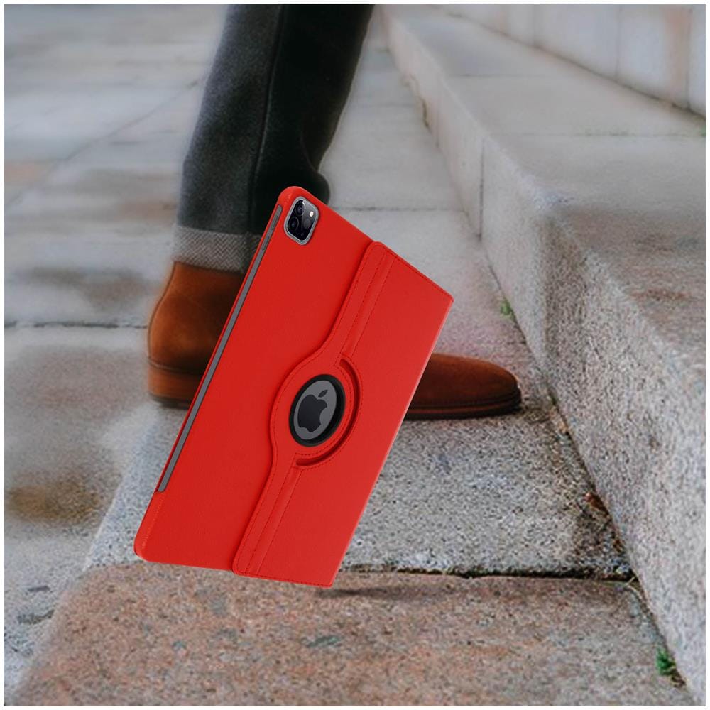 Custodia Apple Ipad Pro 12.9 2020 / 2018 Supporto Regolabile 360° - Rosso - Foto 5