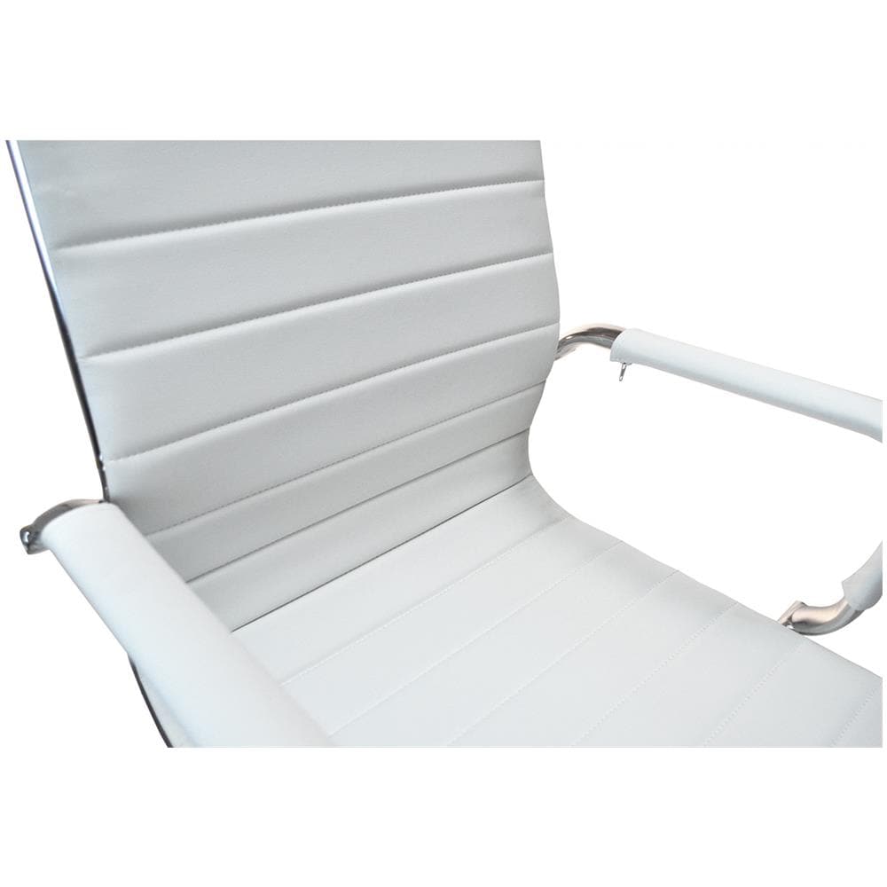 Sedia da Ufficio Torino in Ecopelle Bianco - Foto 2