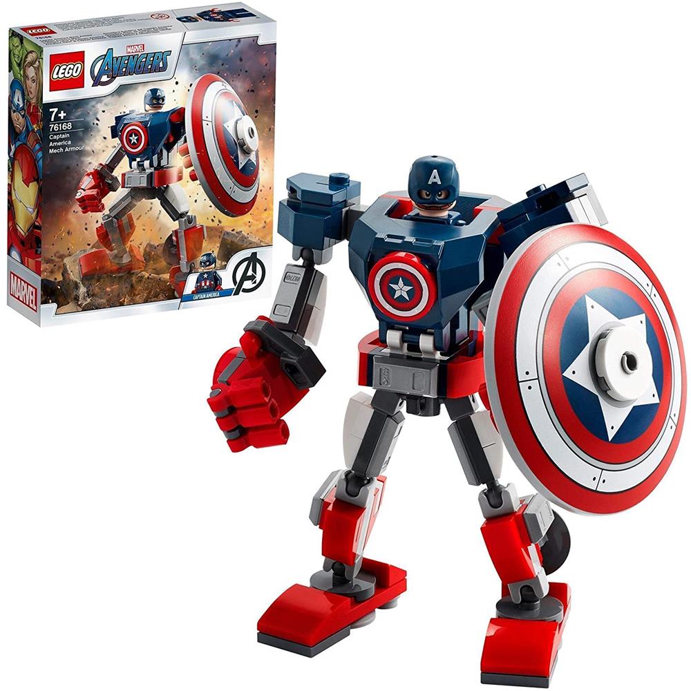76168 - Super Heroes - Marvel Avengers Armatura Mech di Capitan America Action Figure - Foto 2