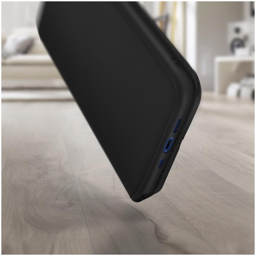 Custodia Folio Iphone 12 Pro Max Portafoglio Funzione Supporto Video Nera - Foto 5
