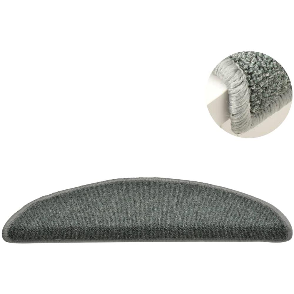 Tappetini per Scale 15 pz Verde Scuro 56x17x3 cm - Foto 2