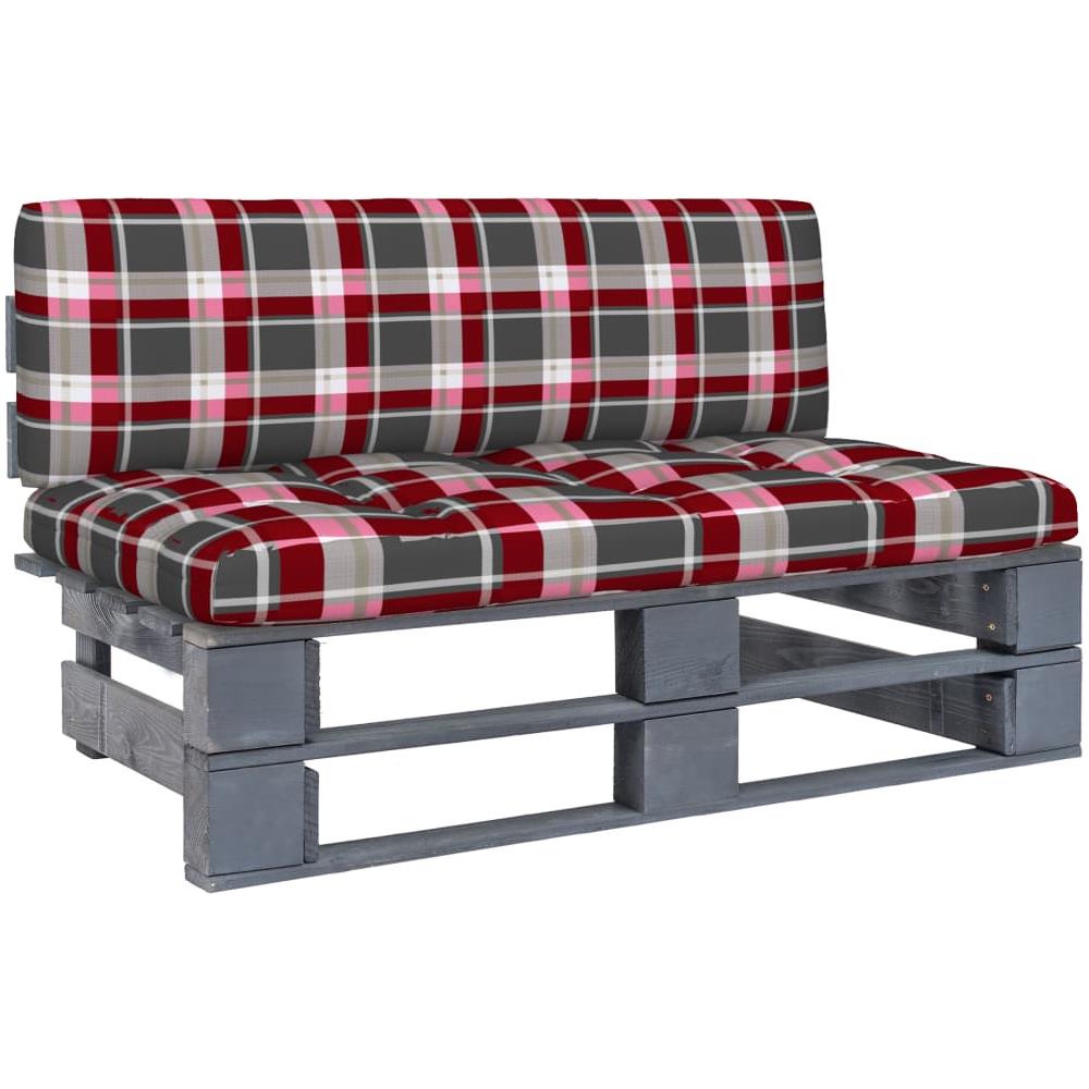 Divano Centrale Giardino su Pallet Grigio Legno Pino Impregnato - Foto 1