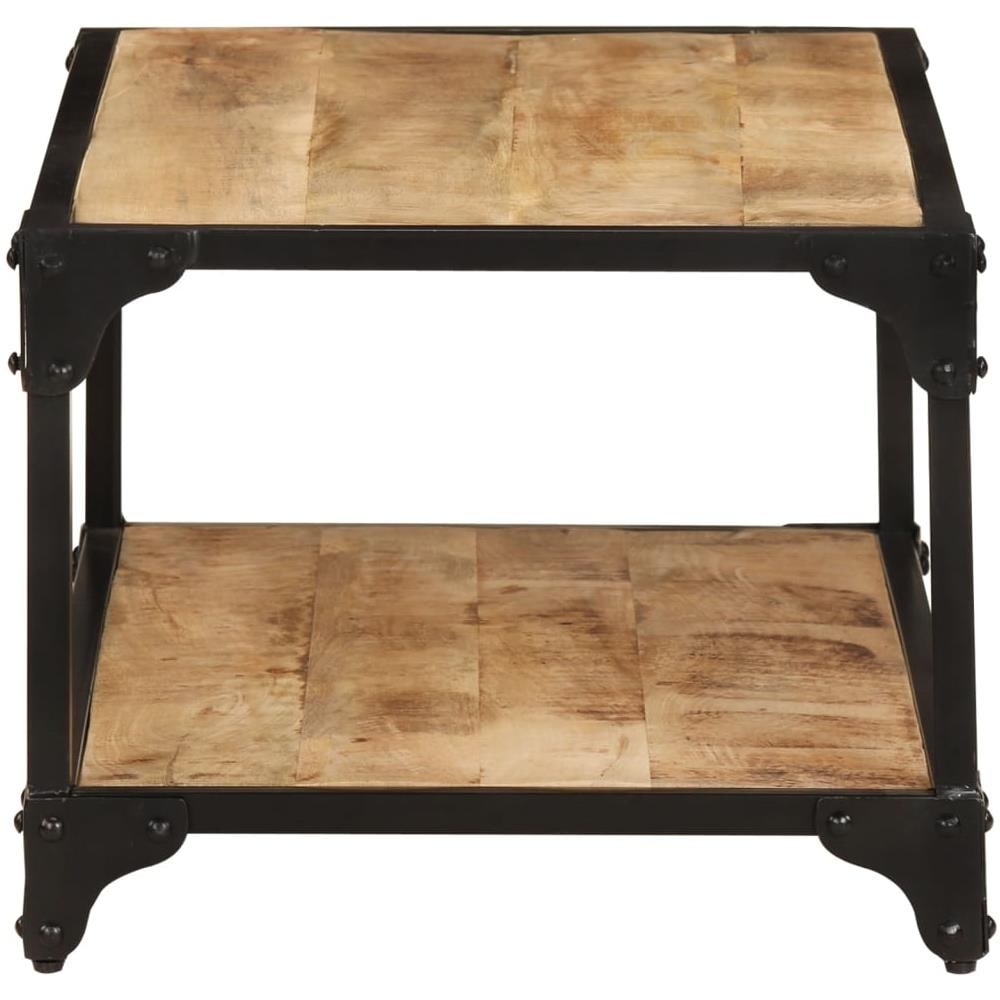 Tavolino Da Salotto 90x45x35 Cm In Legno Di Mango Grezzo - Foto 3