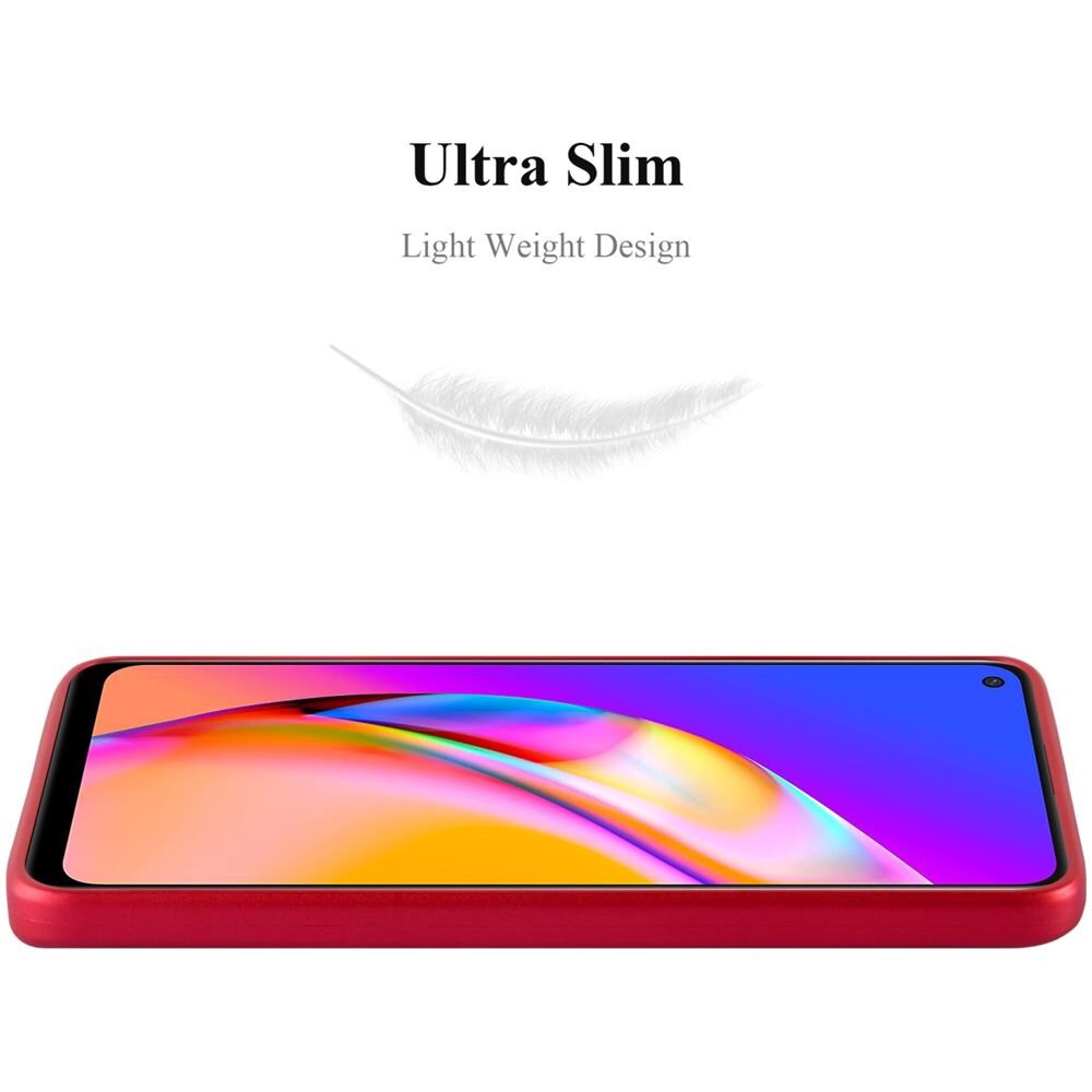 Custodia Compatibile Con Oppo A94 5g In Rosso Metallico - Coperchio Protettivo In Silicone Tpu Flessibile - Foto 2