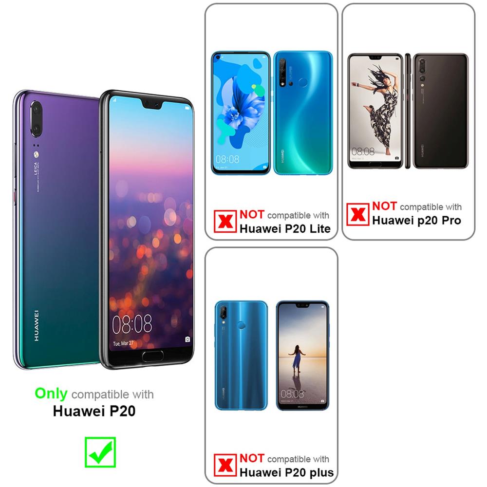 Custodia Compatibile Con Huawei P20 In Giallo - Rosa - Coperchio Protettivo Bicolore In Vetro Temperato E Silicone Tpu - Foto 2