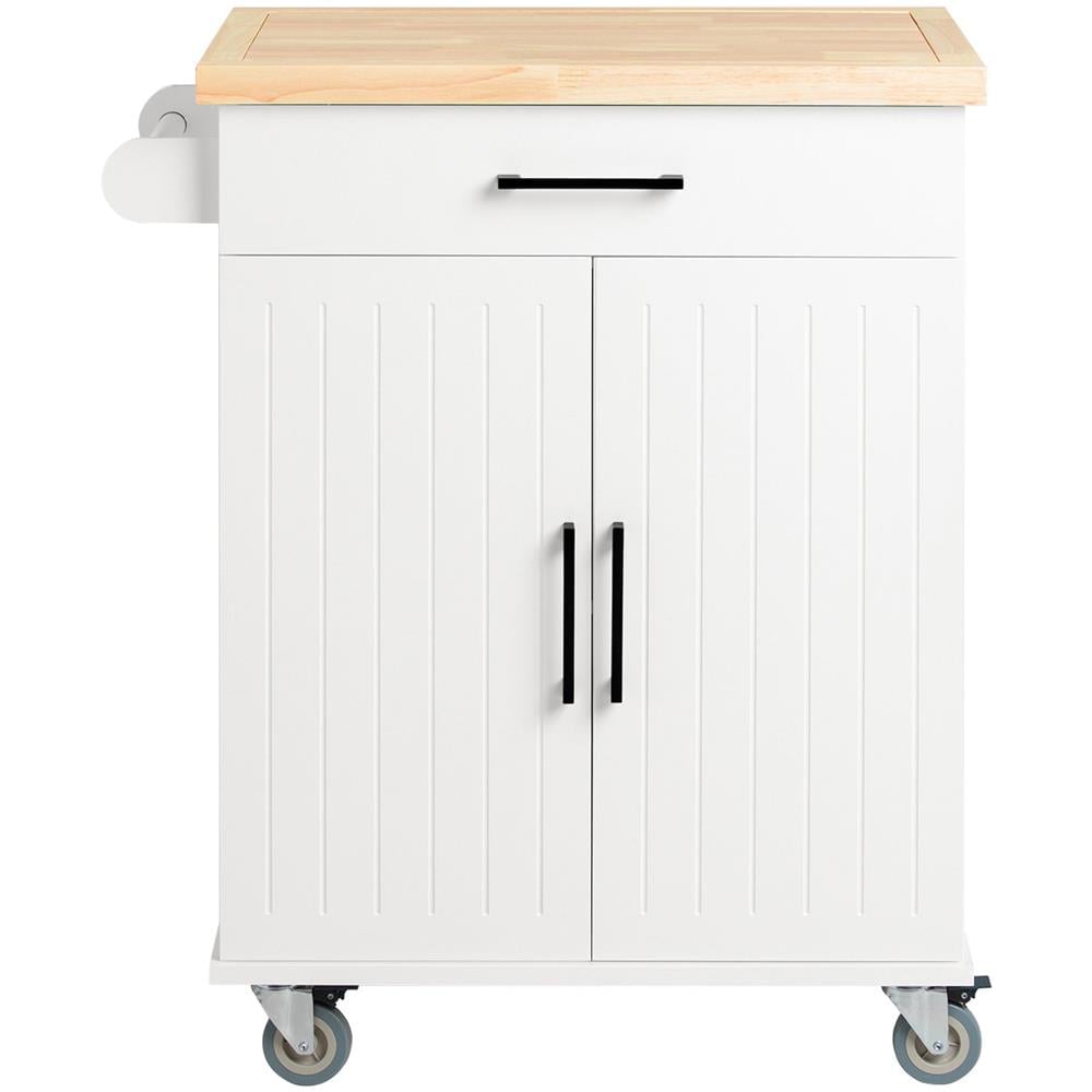 Credenza Cucina Carrello Cucina Con Ruote Con Cassetto E 2 Ante 74.5x45.5x91cm Fkw119-wn - Foto 1
