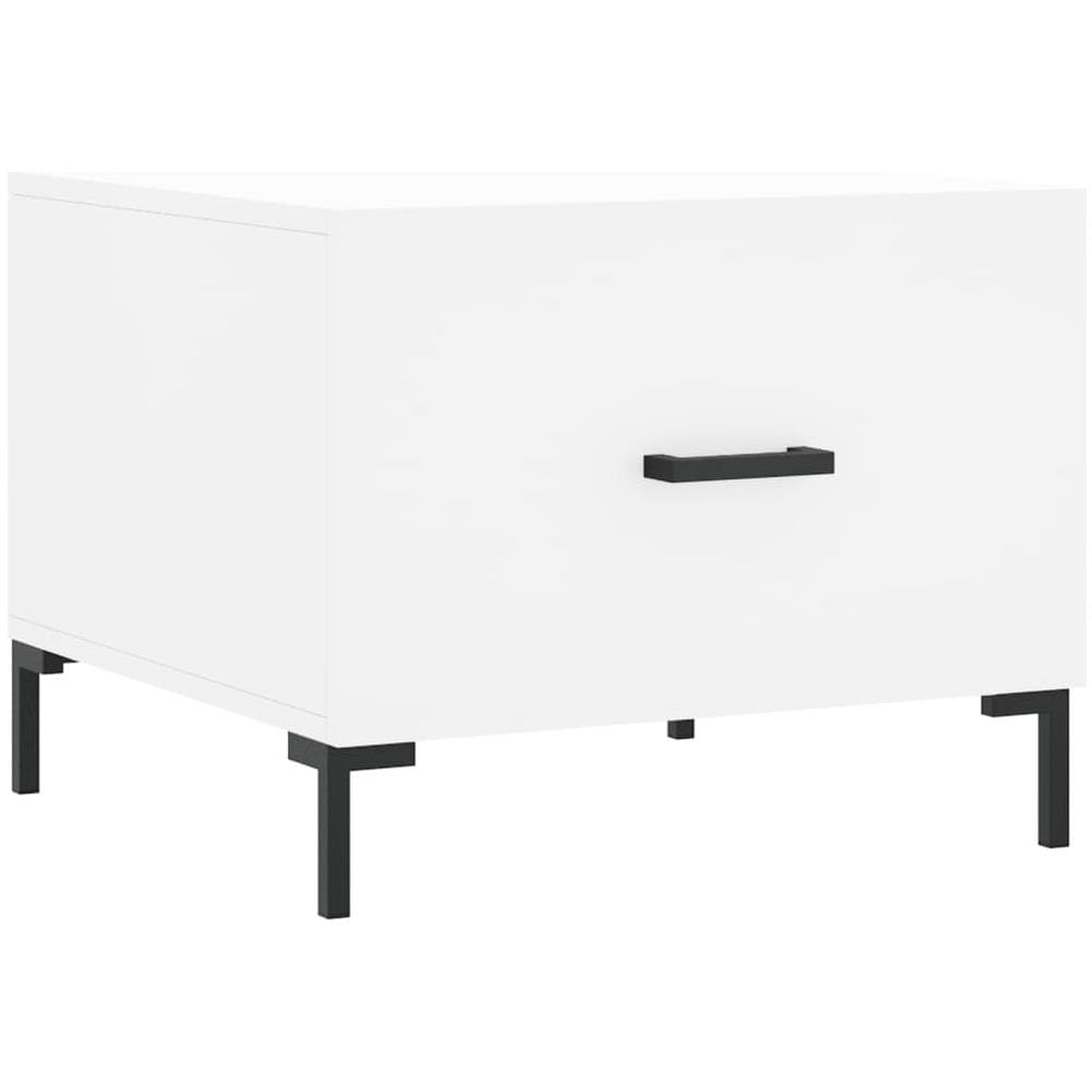 Tavolino Da Salotto Bianco 50x50x40 Cm In Legno Multistrato - Foto 2