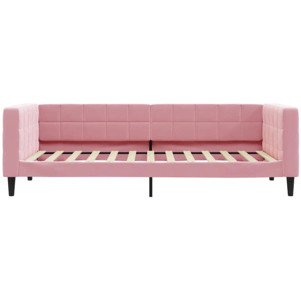 Letto Da Giorno Rosa 90x200 Cm In Velluto - Foto 2