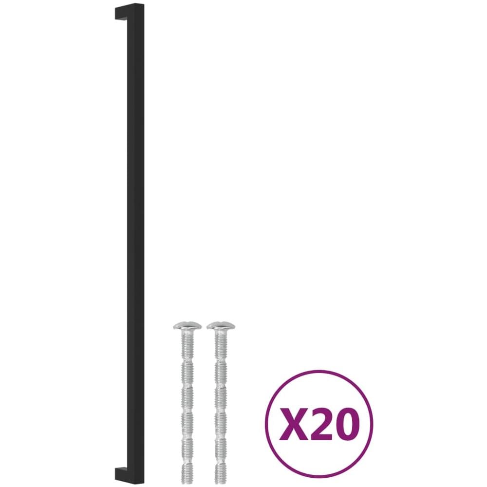 Maniglie per Mobili 20 pz Nere 480 mm in Acciaio Inox - Foto 2