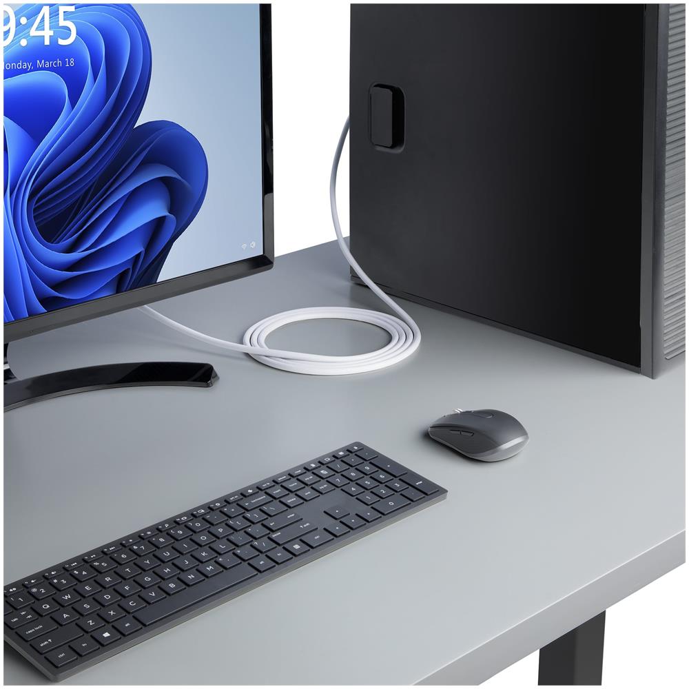 Cavo DisplayPort 1.2 certificato VESA bianco da 3m, 4K 60 Hz, 21,6 Gbps, connettori DP a scatto, cavo DisplayPort DP 1.2, cavo monitor DP, M /M - Foto 6