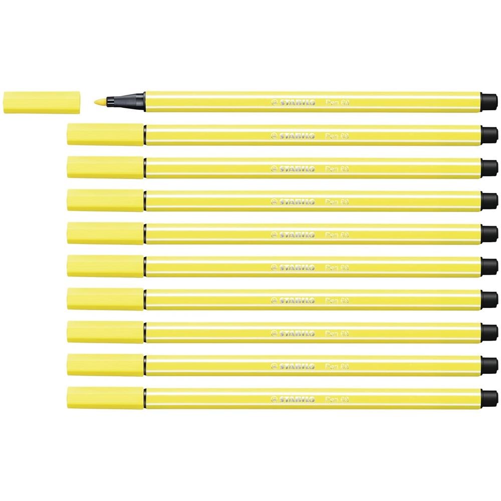 Pen 68 - Pennarello Premium - Confezione da 10 - Giallo Limone - Foto 1