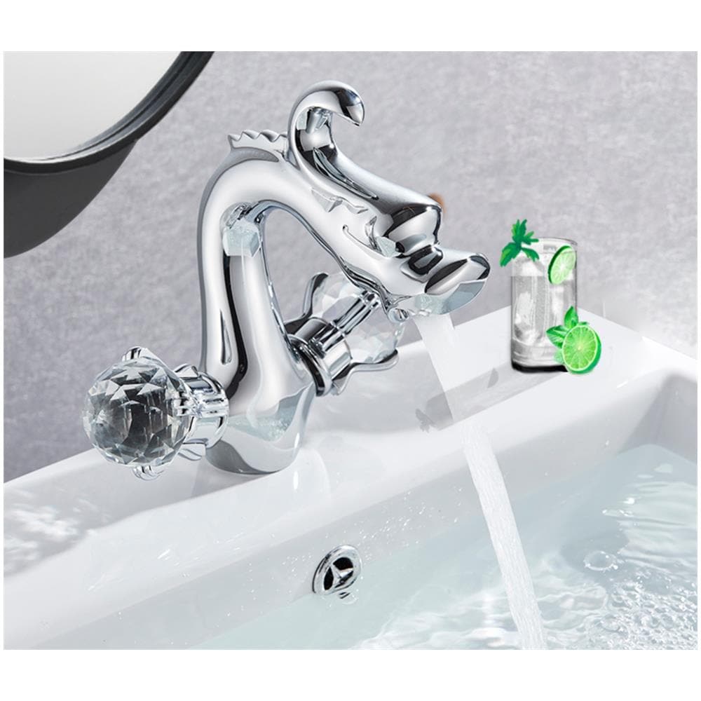 Rubinetto per lavabo da bagno, Blackswan, tipo M121, modello Dragon /cromo, misura 20 cm - Foto 2